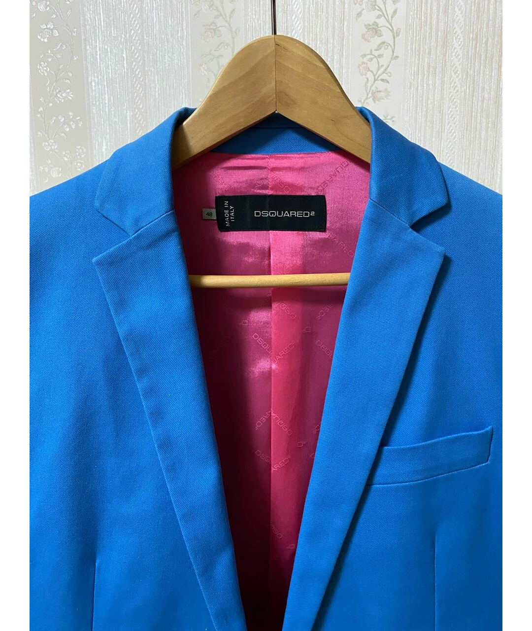 DSQUARED2 Бирюзовый хлопко-эластановый пиджак, фото 4