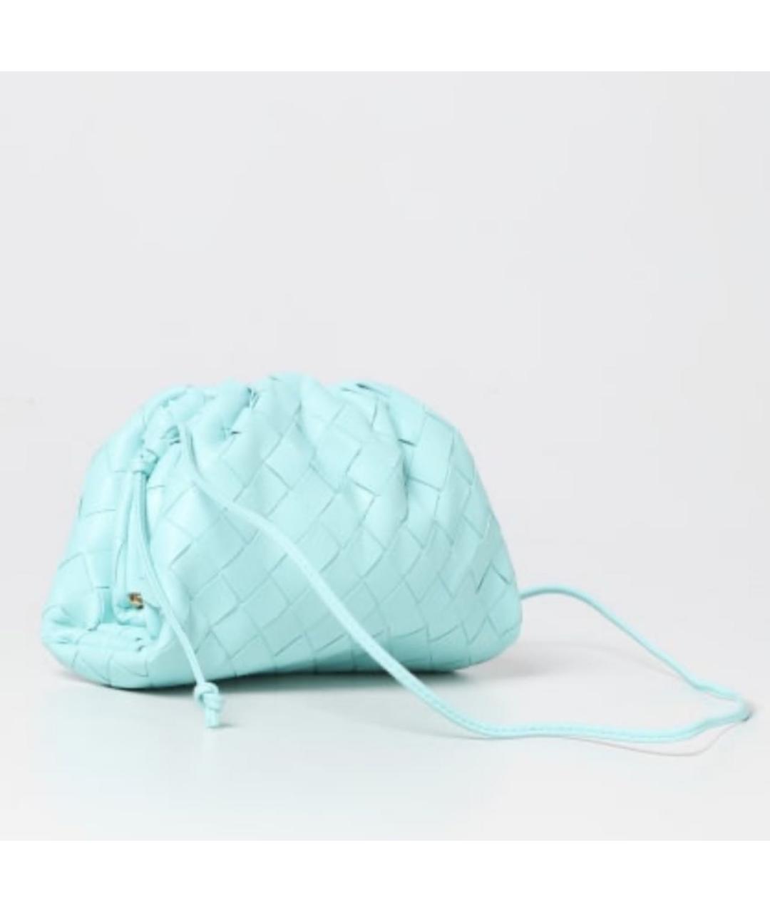 BOTTEGA VENETA Голубая кожаная сумка через плечо, фото 2