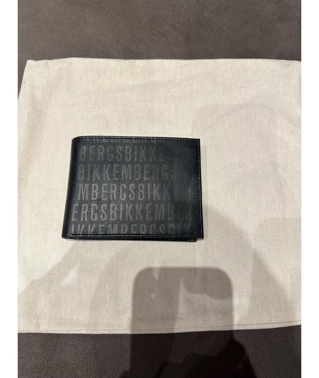BIKKEMBERGS Черный кожаный кошелек, фото 9