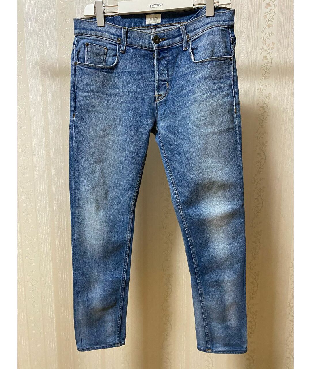 HUDSON Синие хлопковые джинсы скинни, фото 5