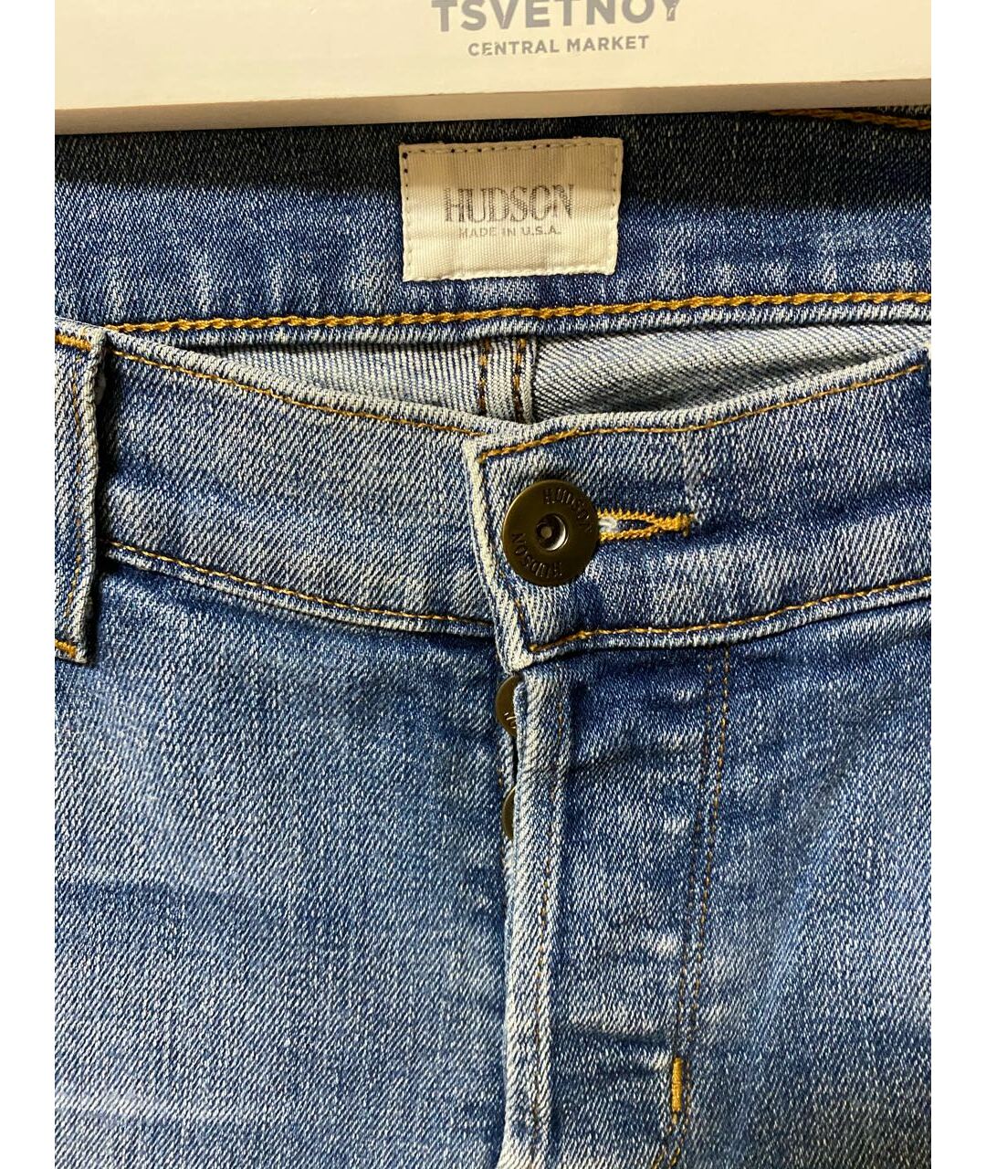 HUDSON Синие хлопковые джинсы скинни, фото 2