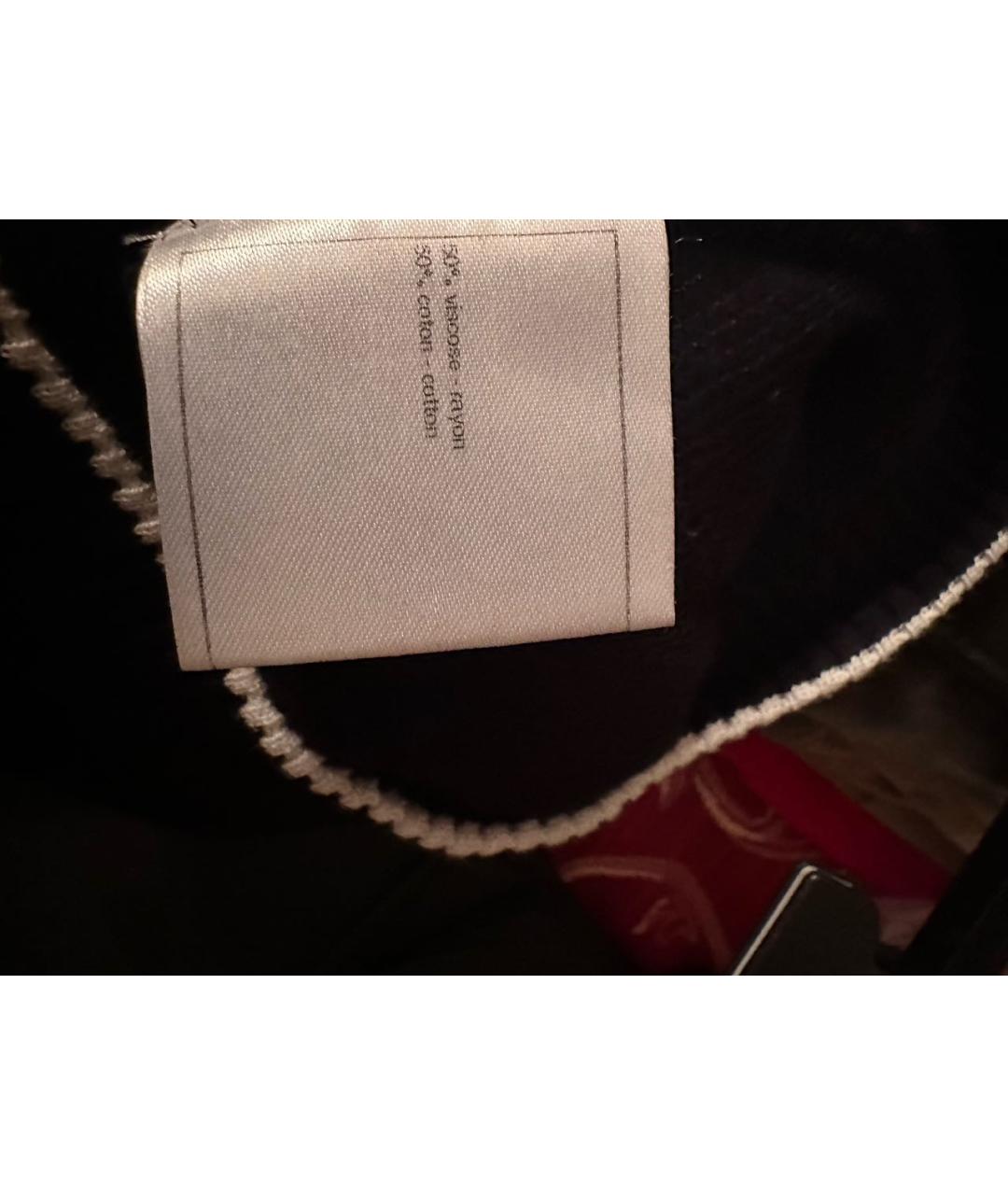 CHANEL Черные хлопковые брюки широкие, фото 6