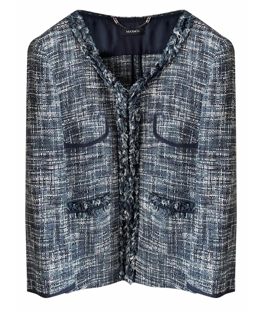 MAX&CO Темно-синий вискозный жакет/пиджак, фото 8