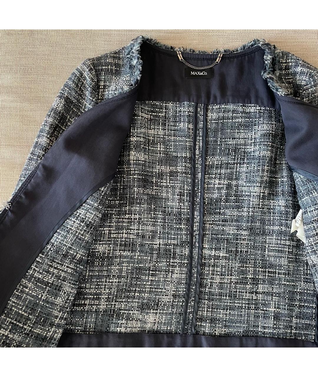 MAX&CO Темно-синий вискозный жакет/пиджак, фото 3