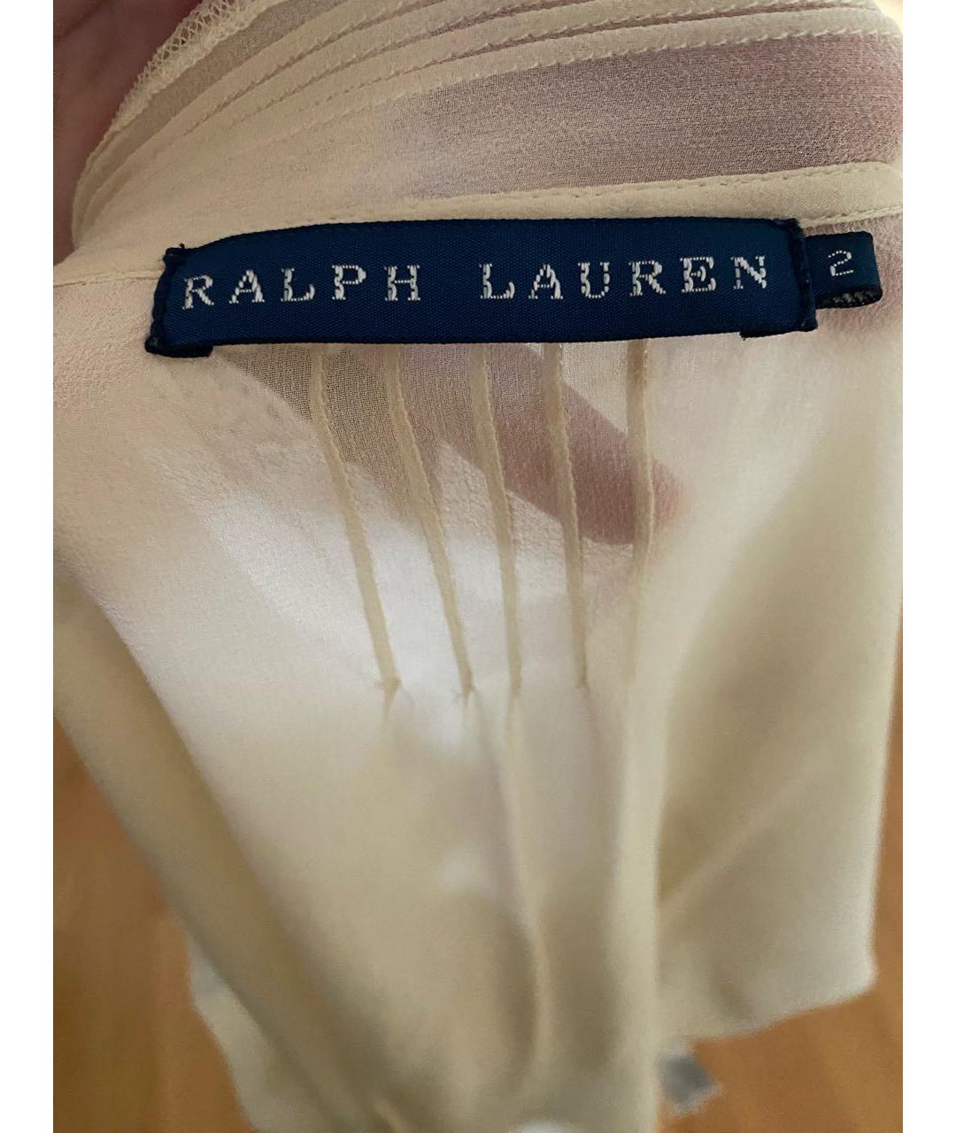 RALPH LAUREN Бежевая шелковая блузы, фото 4