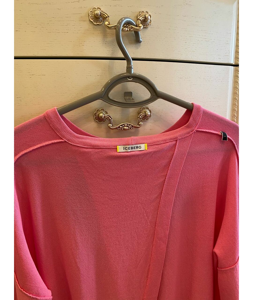 ICEBERG Розовый синтетический джемпер / свитер, фото 3