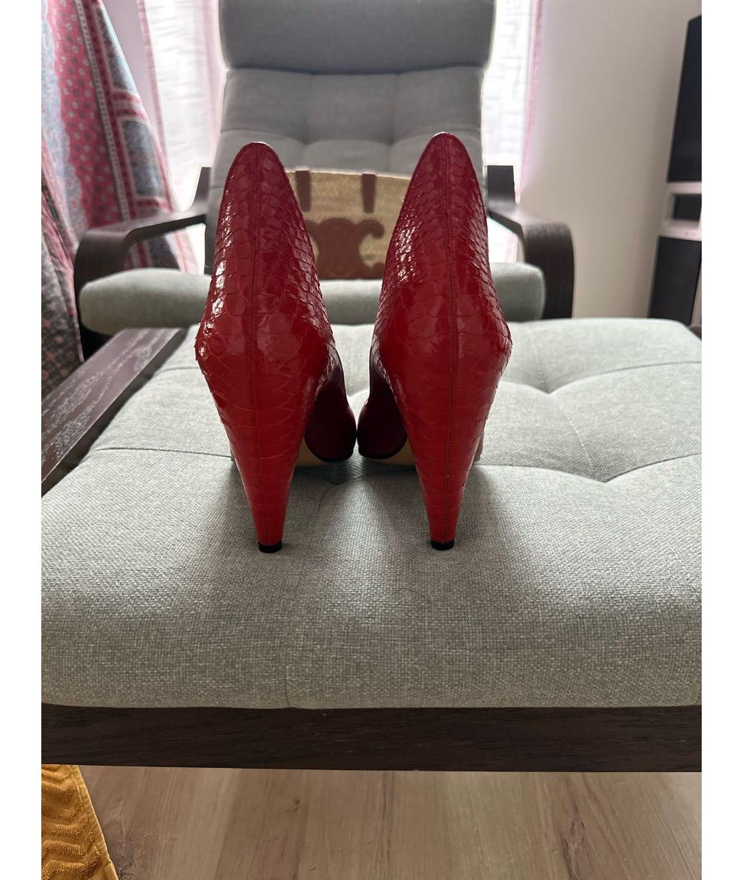 GIVENCHY Красные кожаные туфли, фото 4