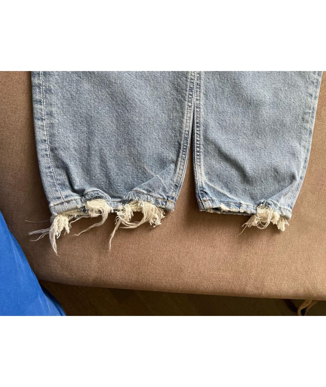 AGOLDE Синие хлопковые прямые джинсы, фото 4