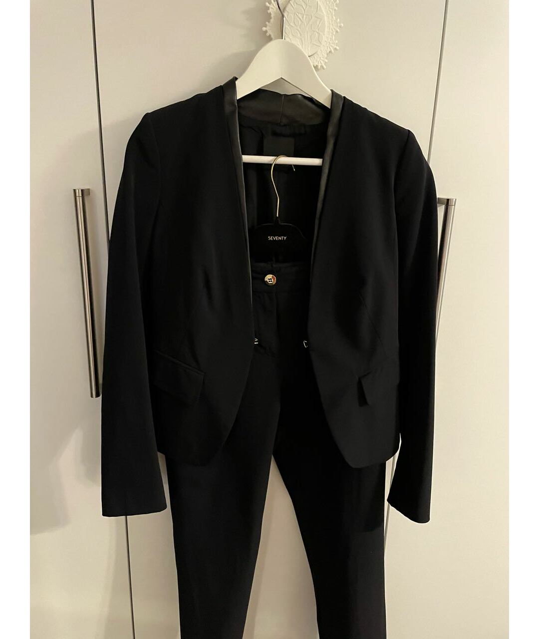 PINKO Черный полиэстеровый костюм с брюками, фото 5