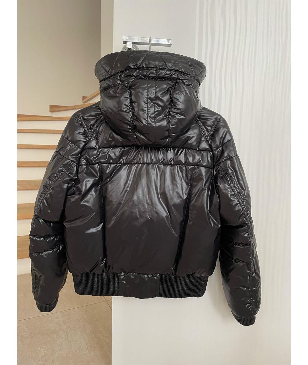 MONCLER Черный полиамидовый пуховик, фото 2