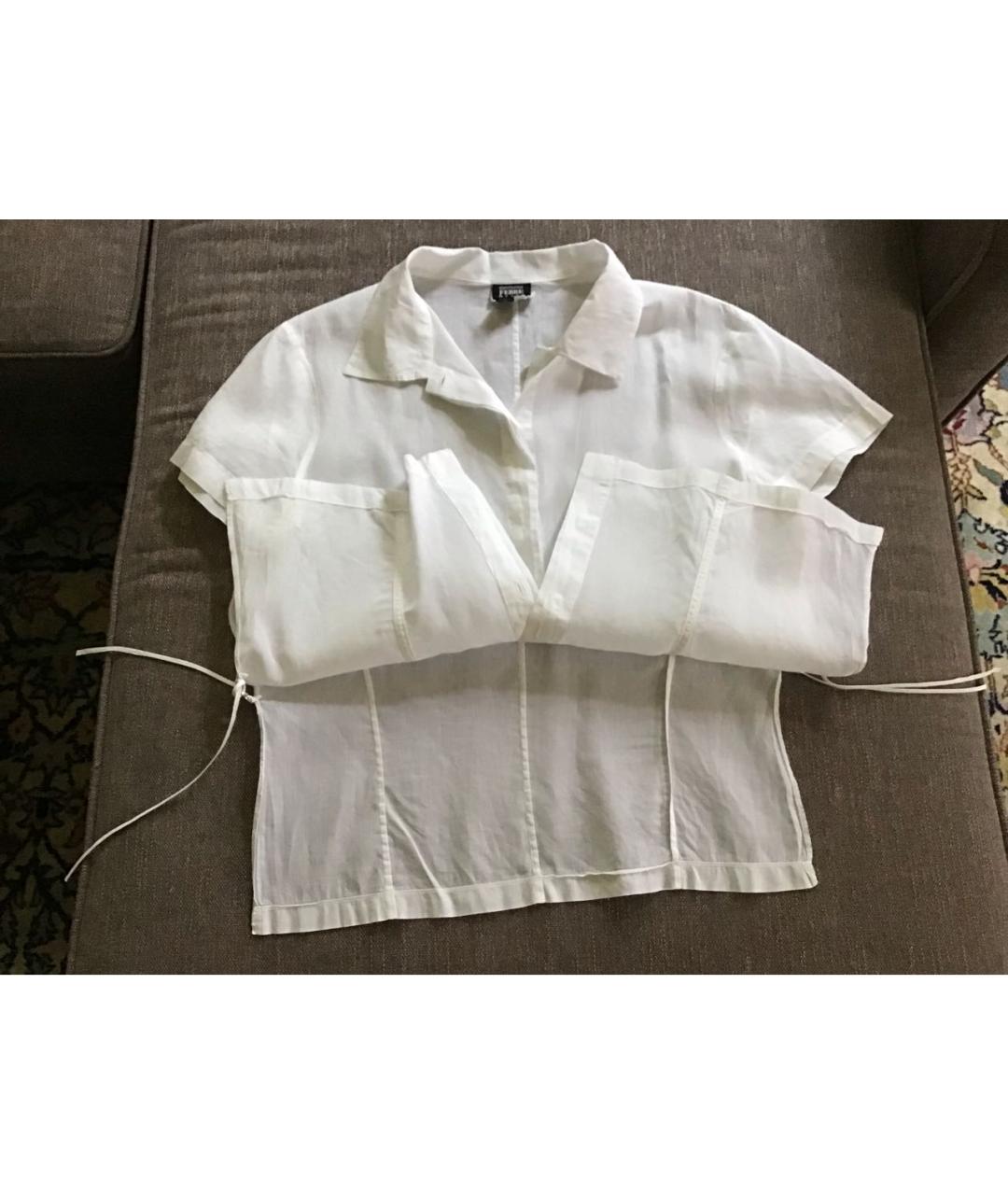 GIANFRANCO FERRE Белая хлопковая блузы, фото 4