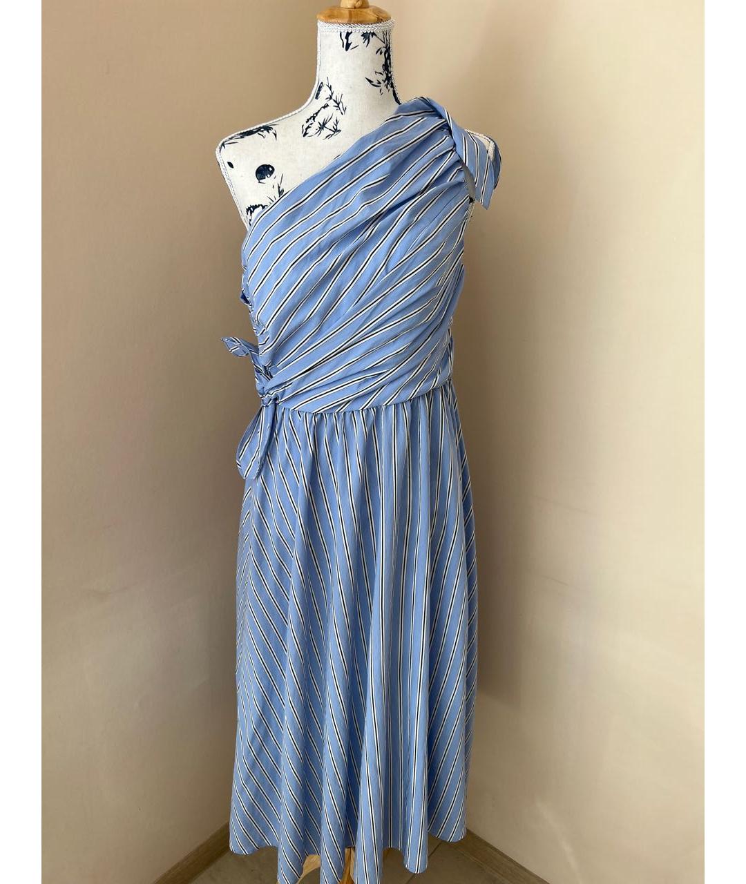 A.L.C. Голубое вискозное повседневное платье, фото 3