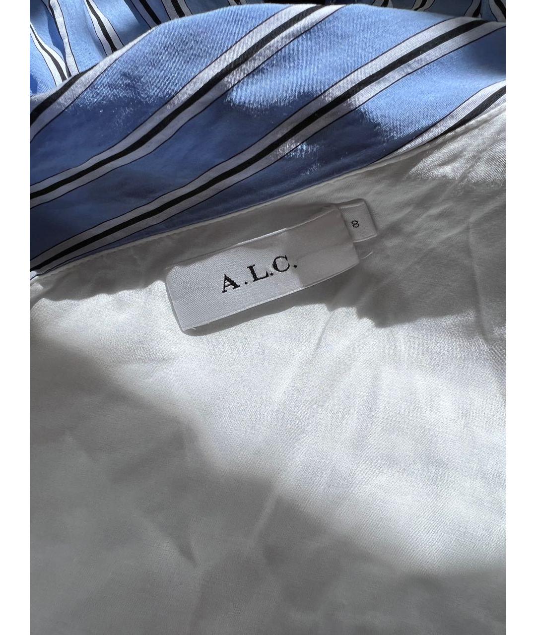 A.L.C. Голубое вискозное повседневное платье, фото 6