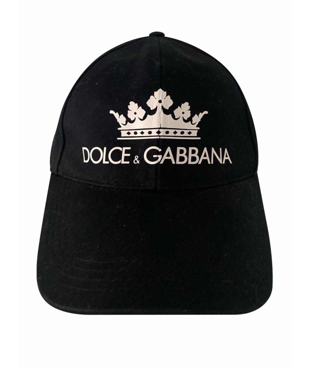 DOLCE&GABBANA Черная хлопковая кепка, фото 1