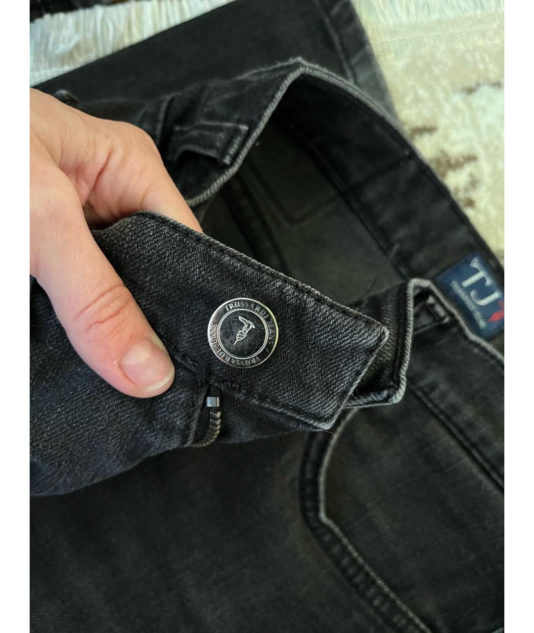 TRUSSARDI Черные прямые джинсы, фото 5