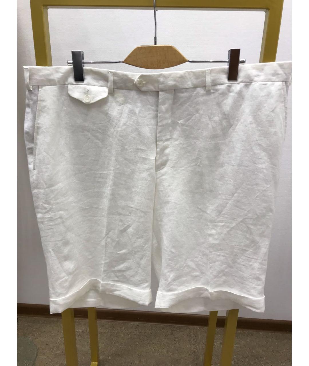 PAL ZILERI Белые льняные шорты, фото 6