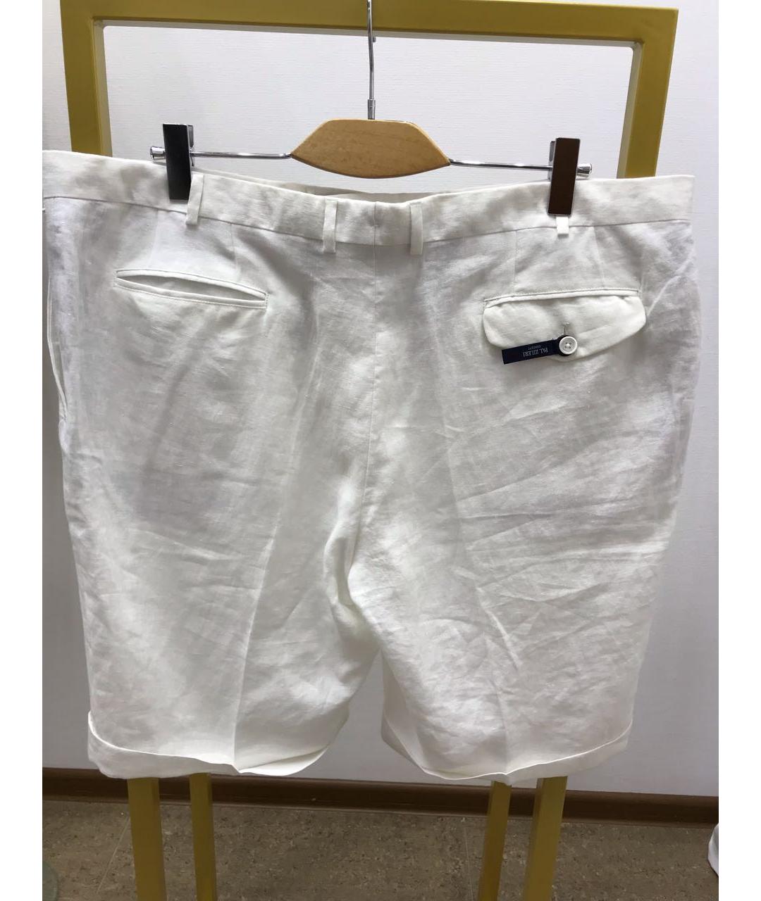 PAL ZILERI Белые льняные шорты, фото 2