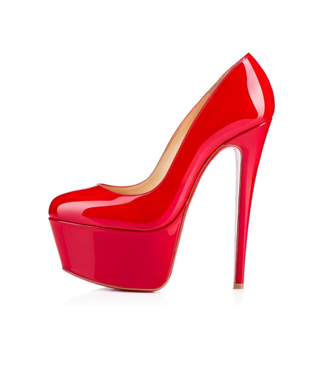 CHRISTIAN LOUBOUTIN Красные туфли из лакированной кожи, фото 7