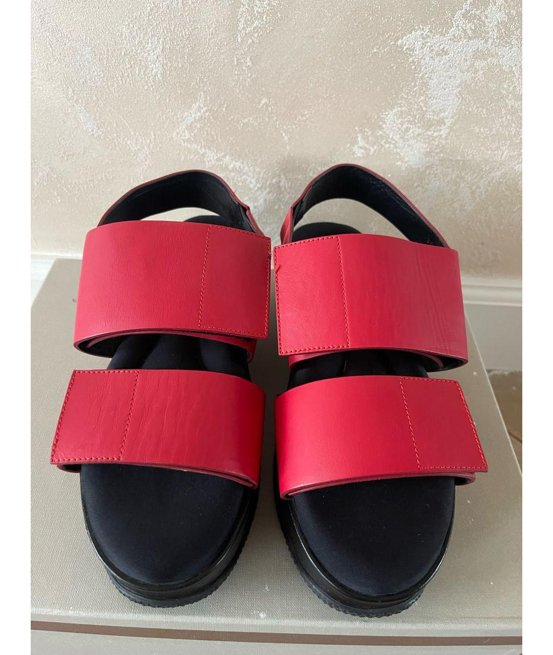 MARNI Красные кожаные сандалии, фото 2