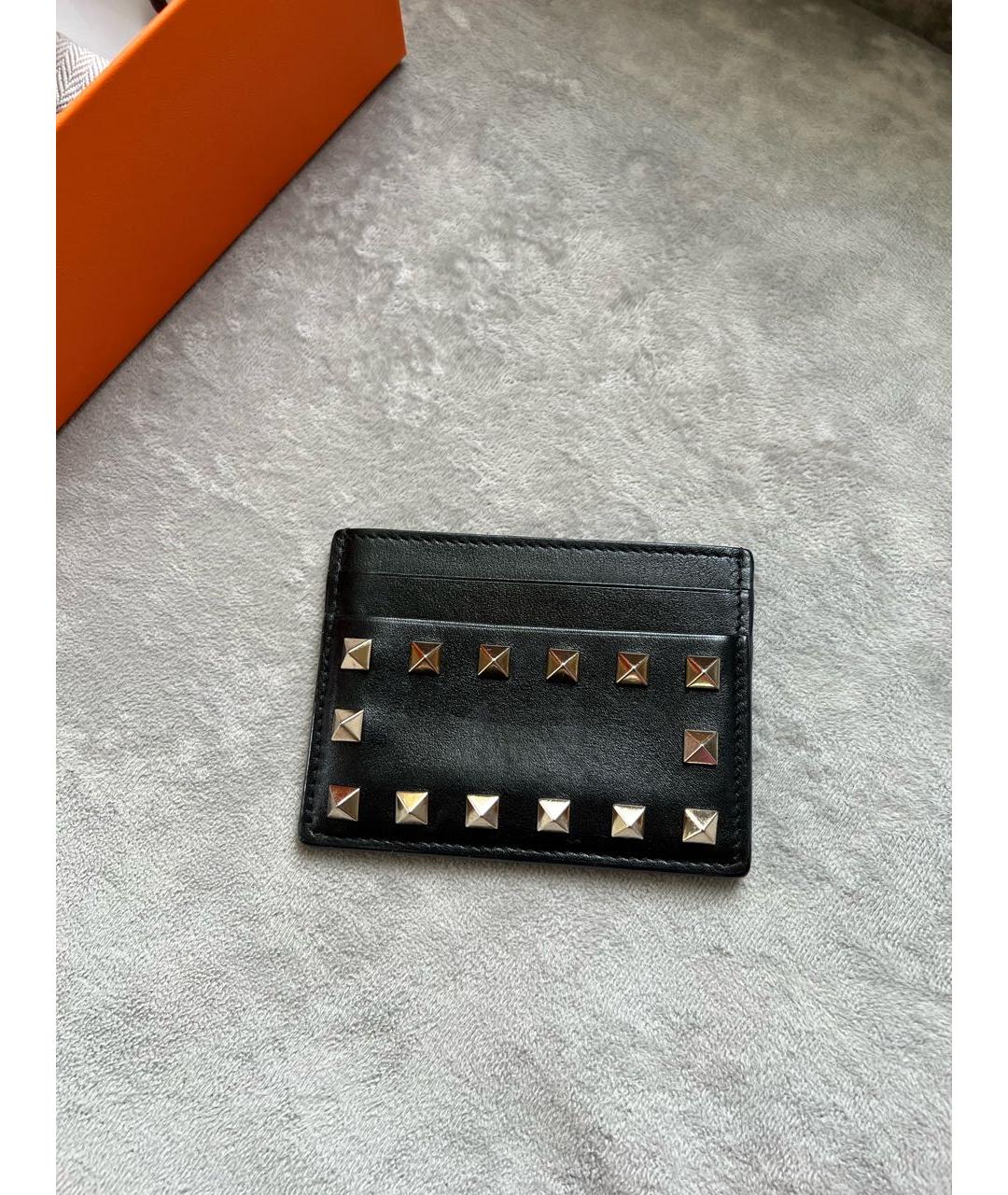 VALENTINO Черный кожаный кардхолдер, фото 7