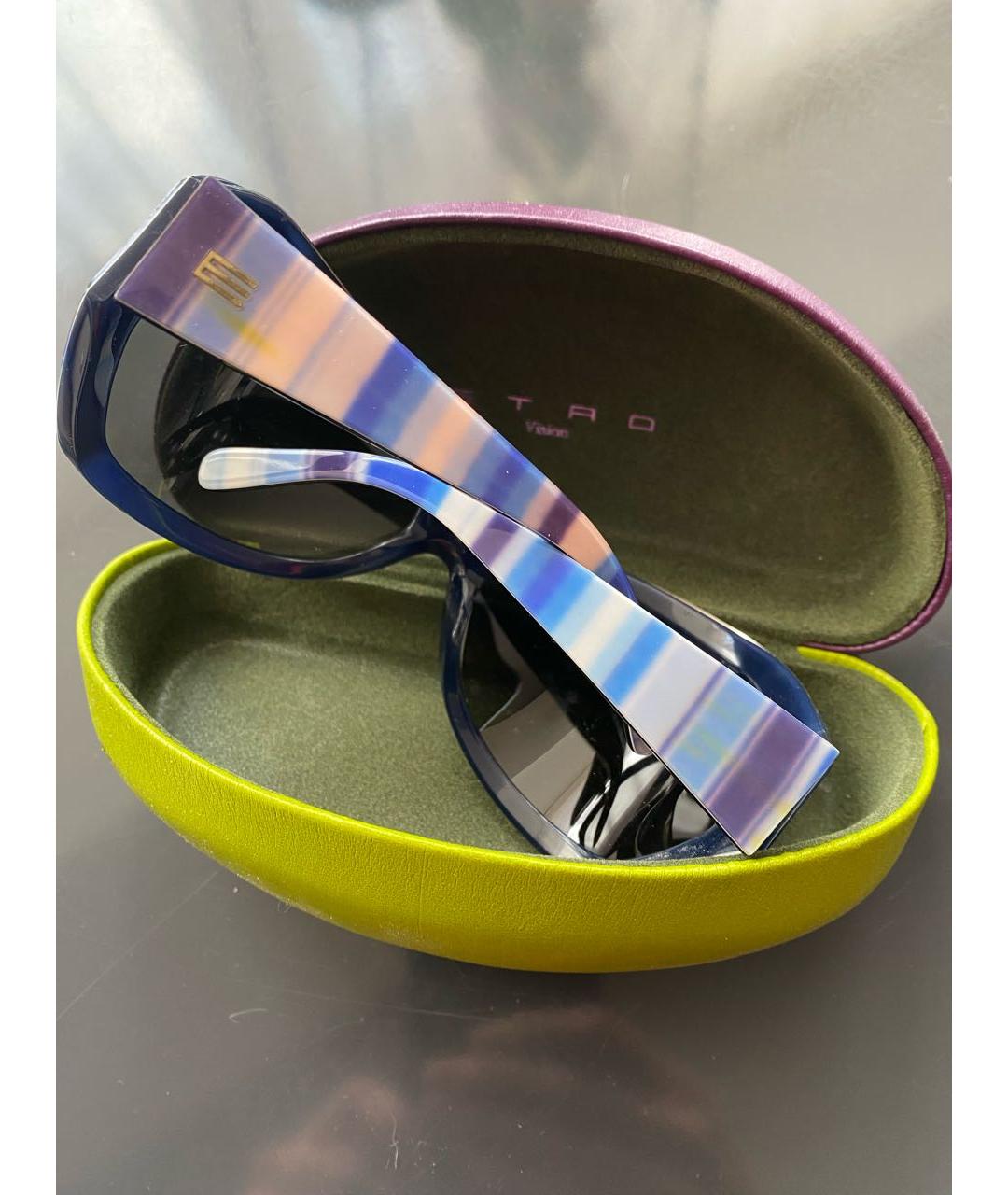 ETRO Синие пластиковые солнцезащитные очки, фото 2