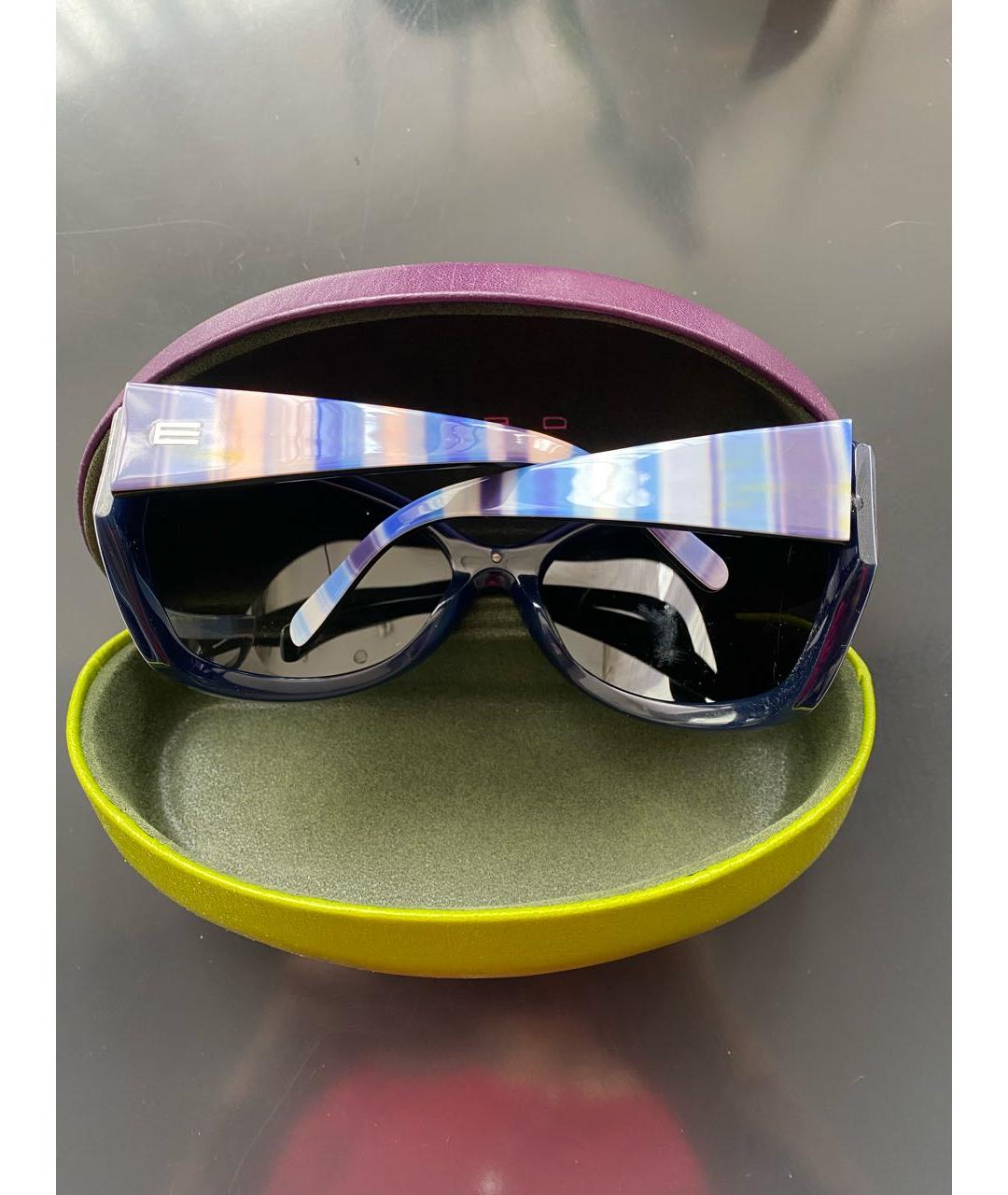 ETRO Синие пластиковые солнцезащитные очки, фото 3