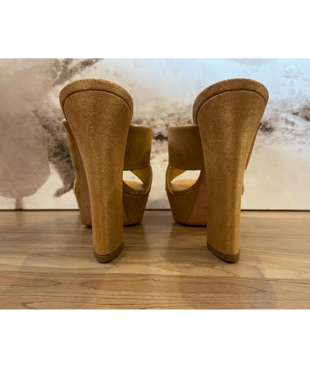 CASADEI Золотые босоножки, фото 4