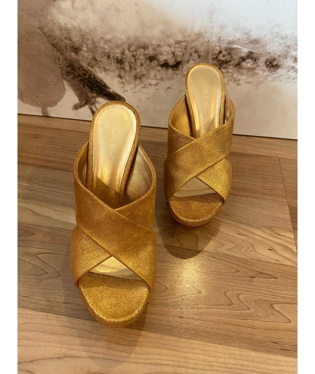 CASADEI Золотые босоножки, фото 3
