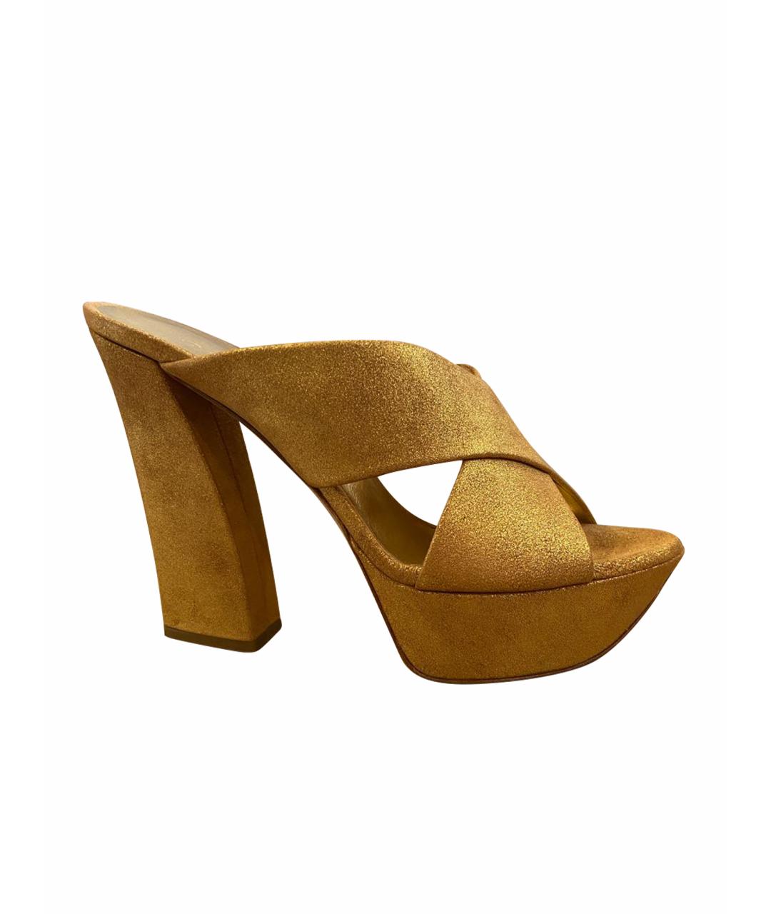CASADEI Золотые босоножки, фото 1