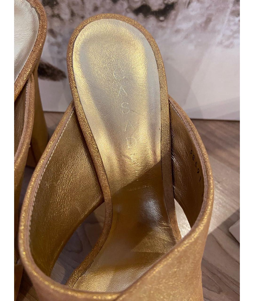 CASADEI Золотые босоножки, фото 5