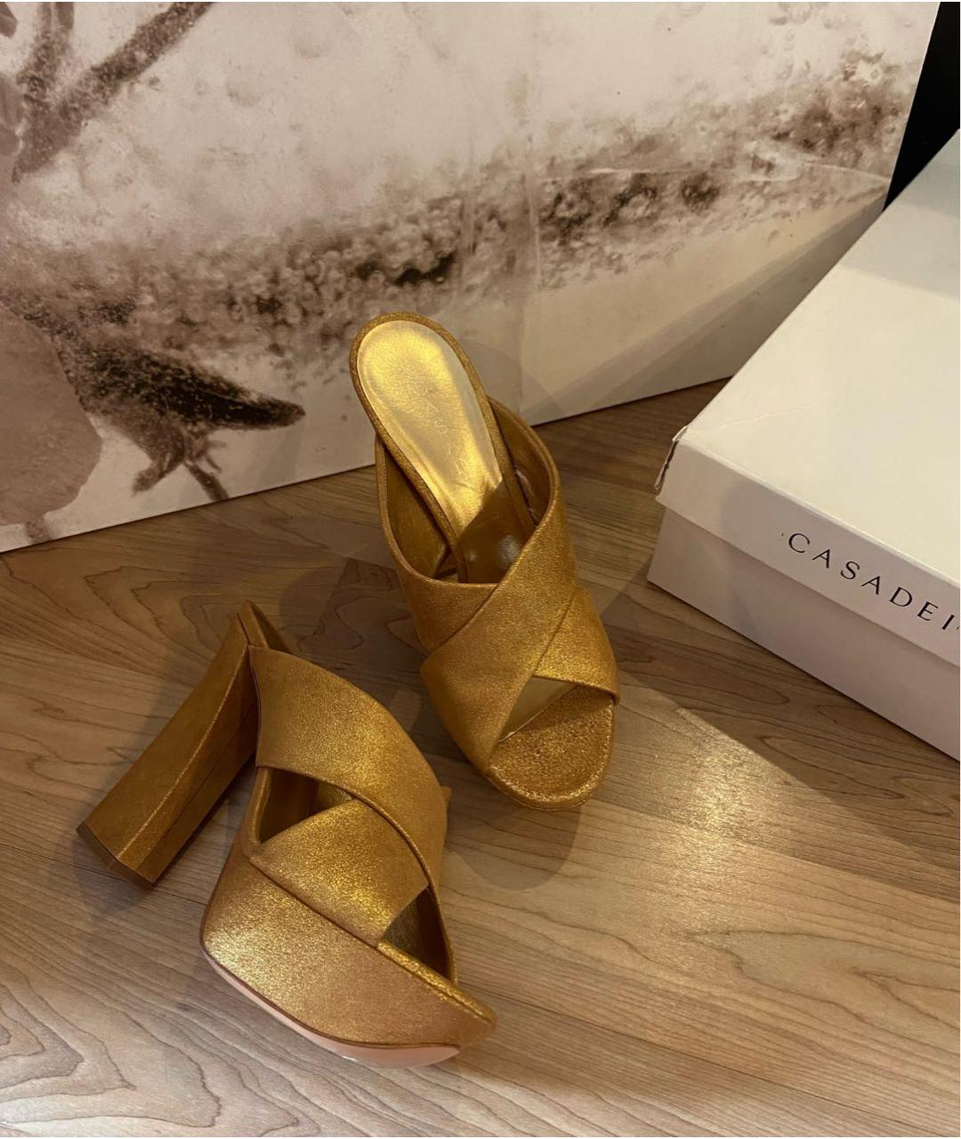 CASADEI Золотые босоножки, фото 2