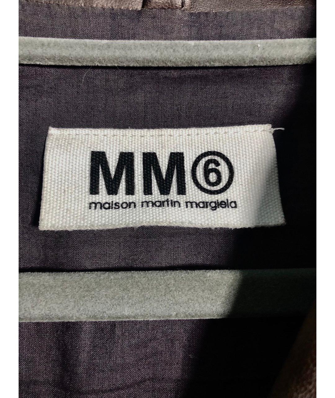 MM6 MAISON MARGIELA Коричневая кожаная куртка, фото 3