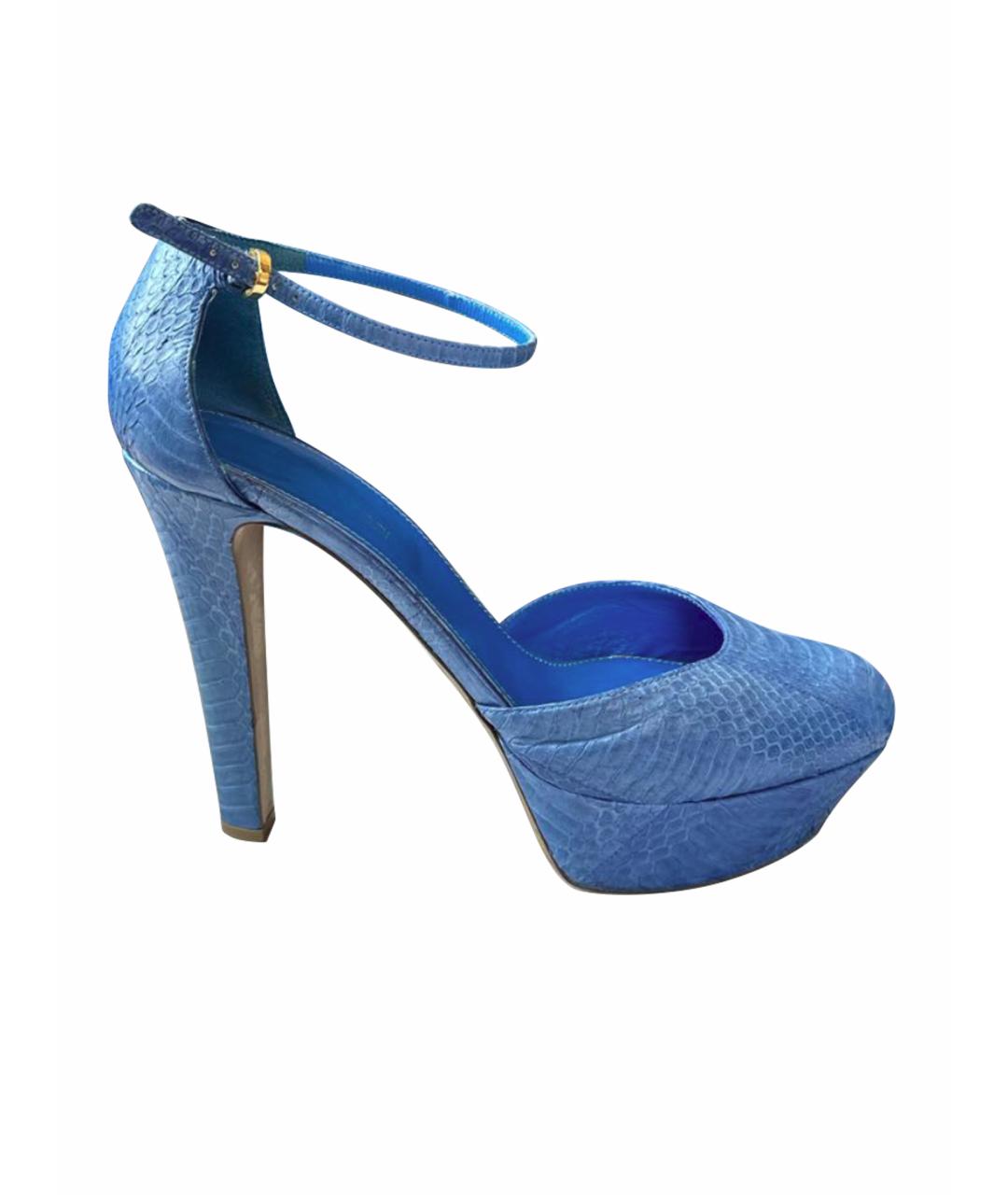 SERGIO ROSSI Синие туфли из экзотической кожи, фото 1