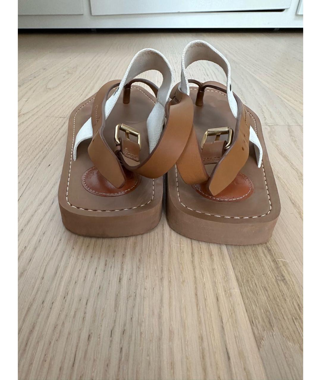 CHLOE Бежевые сандалии, фото 4