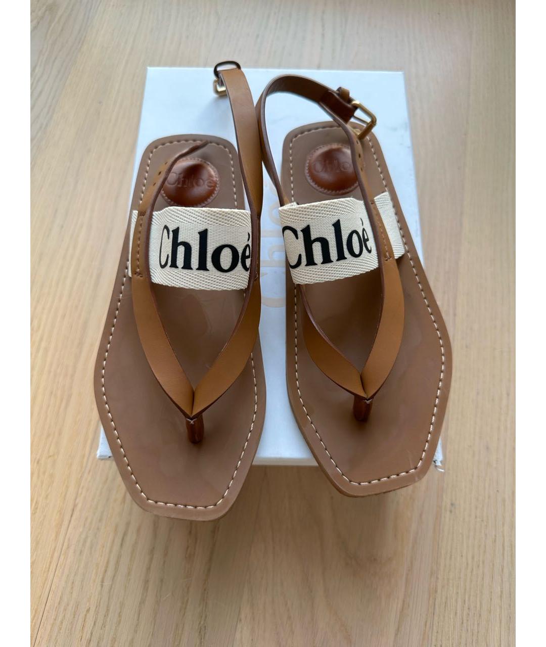 CHLOE Бежевые сандалии, фото 2