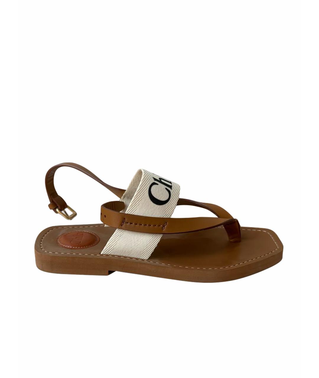 CHLOE Бежевые сандалии, фото 1