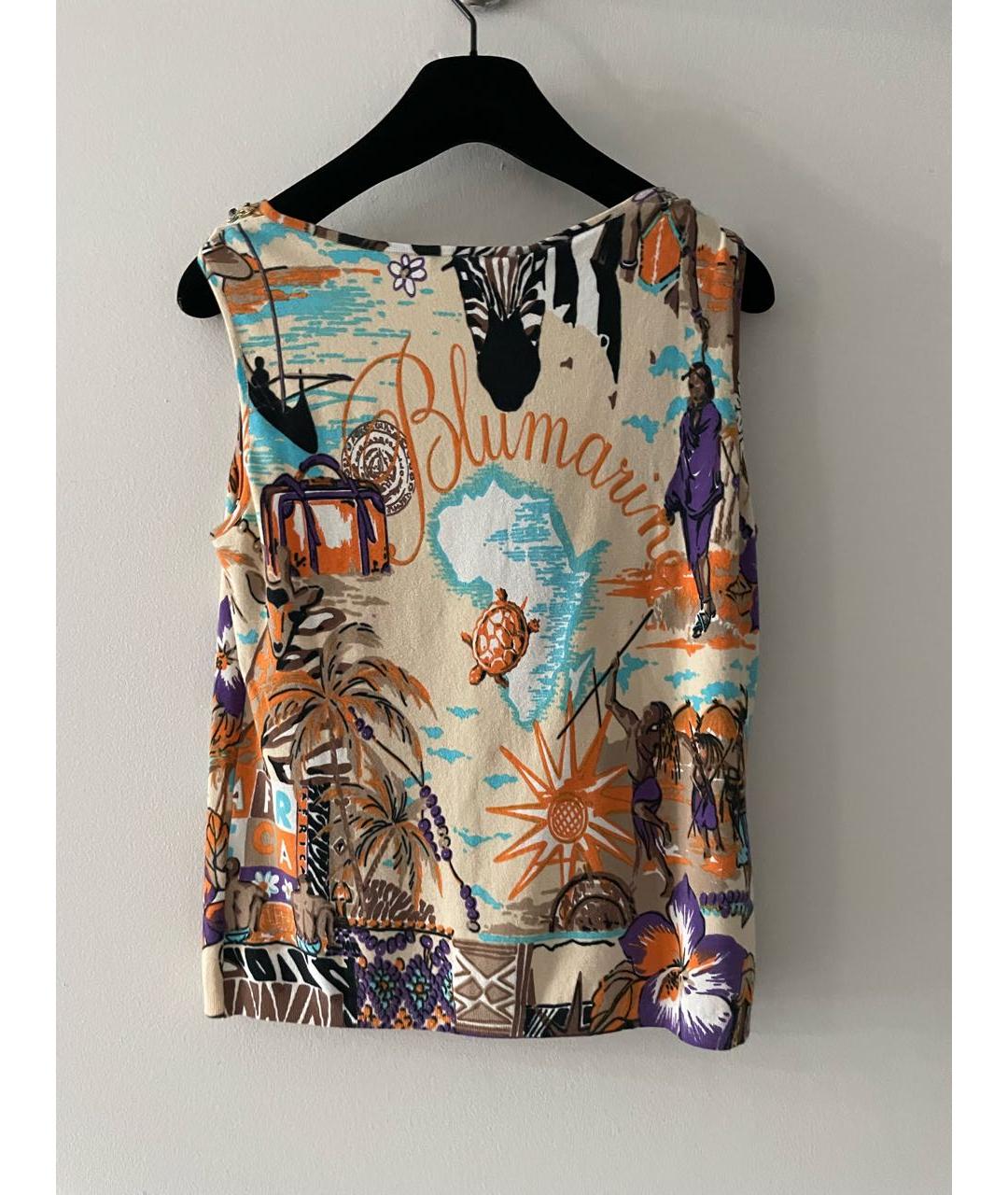 BLUMARINE Мульти вискозная майка, фото 2