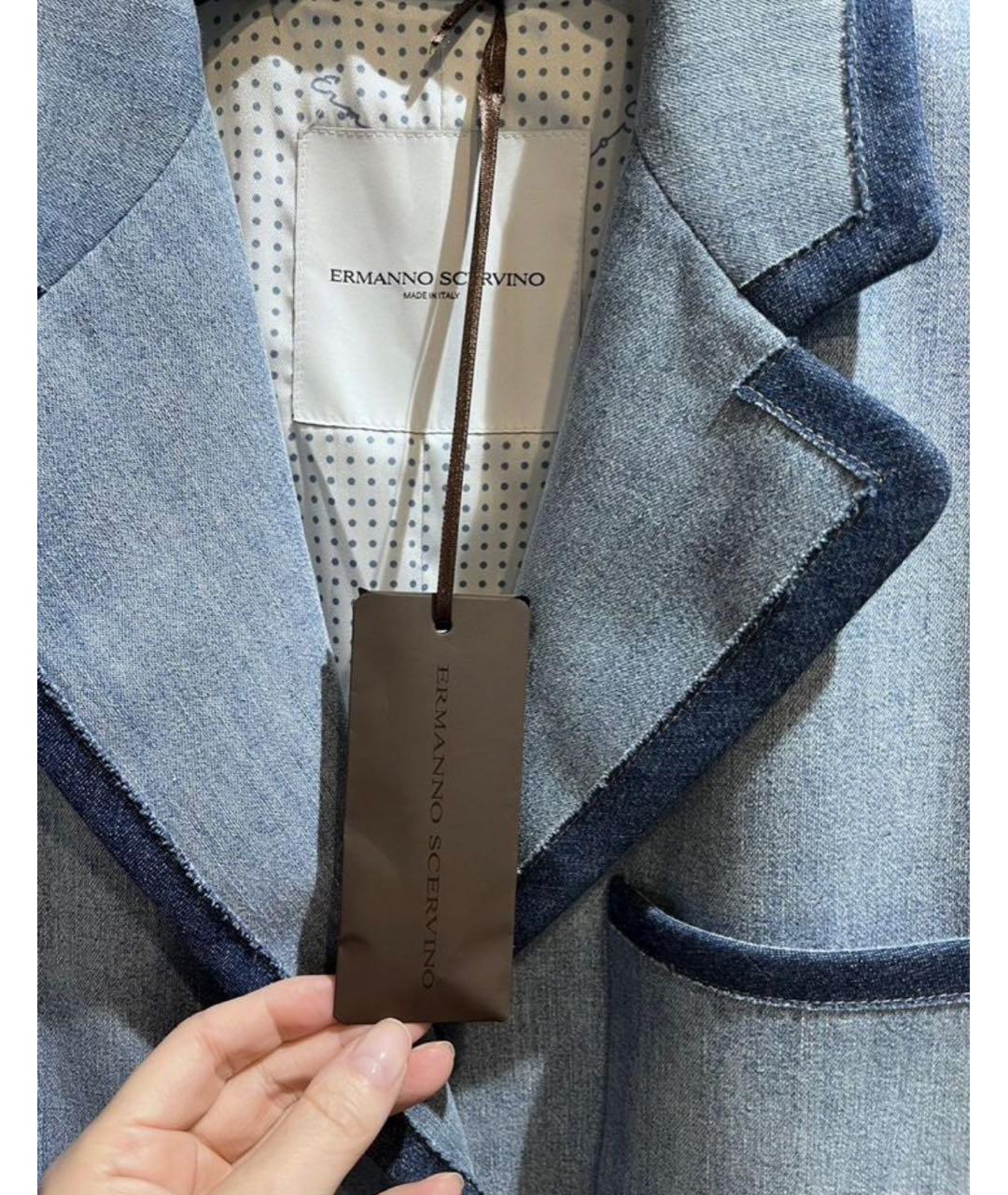 ERMANNO SCERVINO Голубой деним жакет/пиджак, фото 6