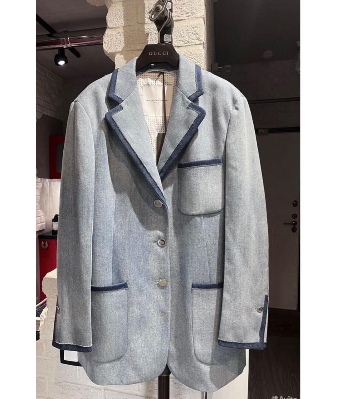 ERMANNO SCERVINO Голубой деним жакет/пиджак, фото 8