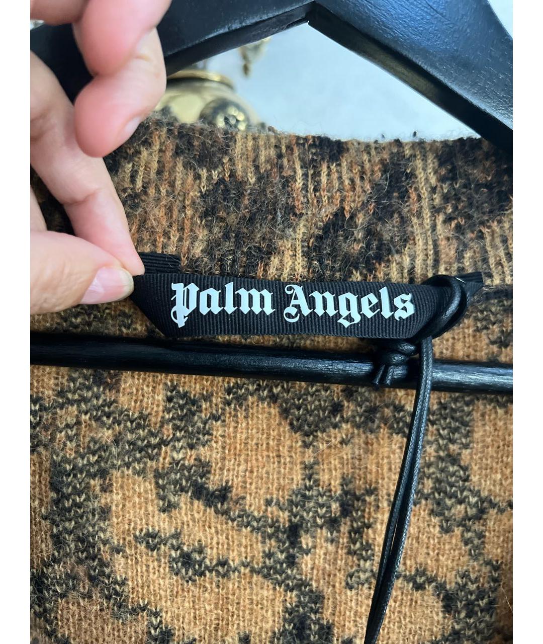 PALM ANGELS Коричневый кардиган, фото 3