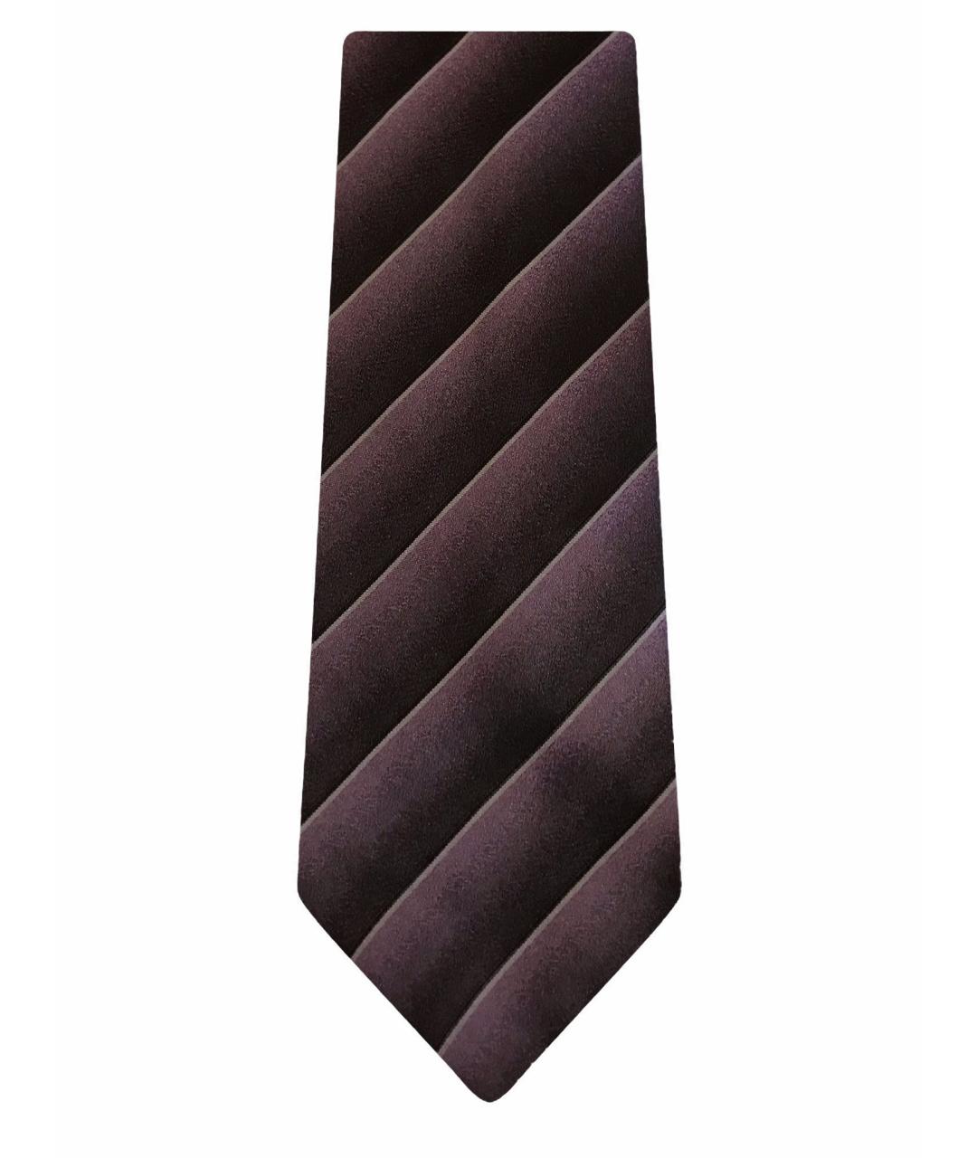 LANVIN Бордовый шелковый галстук, фото 1