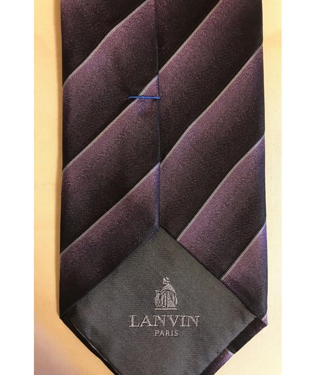 LANVIN Бордовый шелковый галстук, фото 2