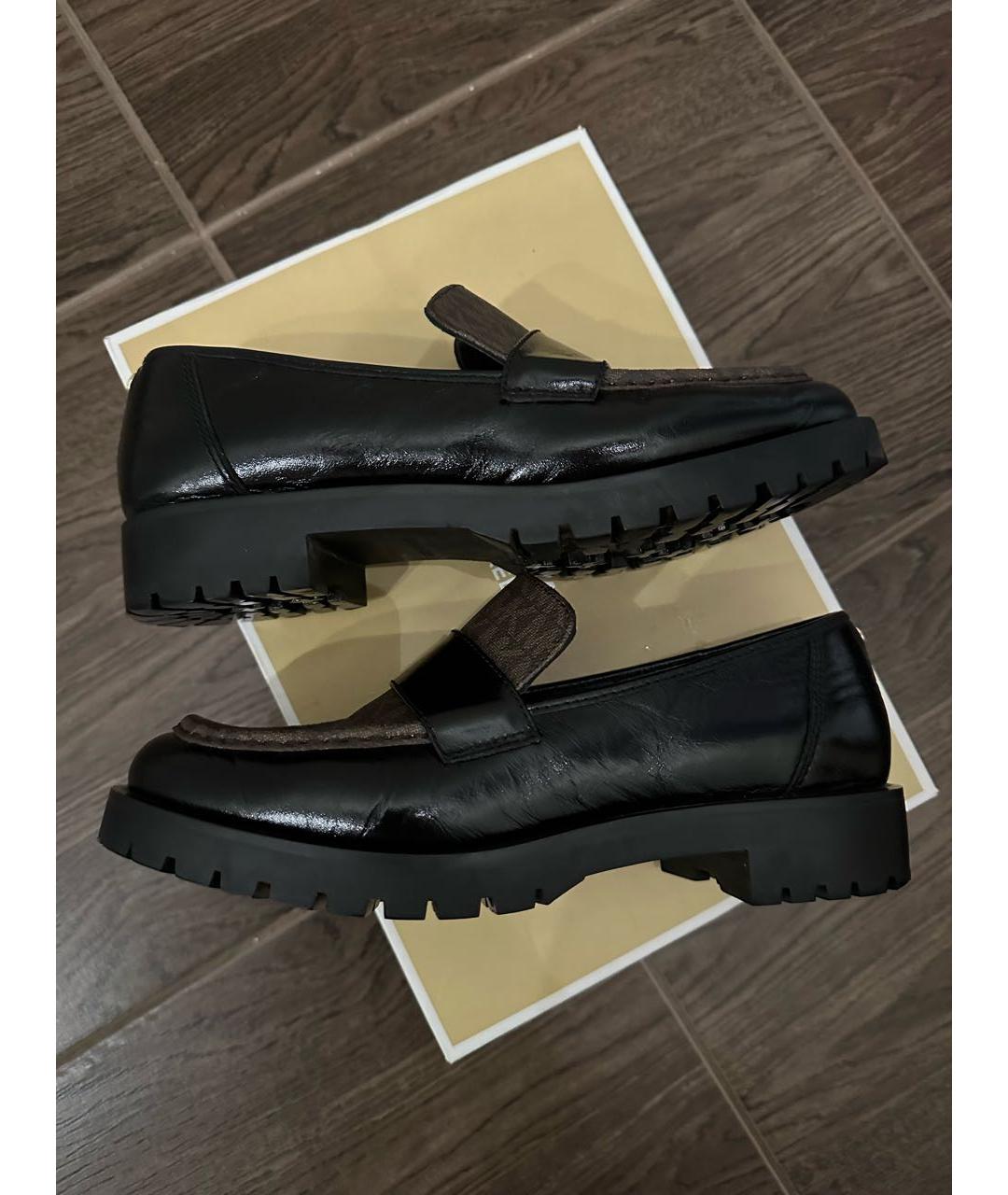 MICHAEL KORS Черные кожаные брогги и оксфорды, фото 4