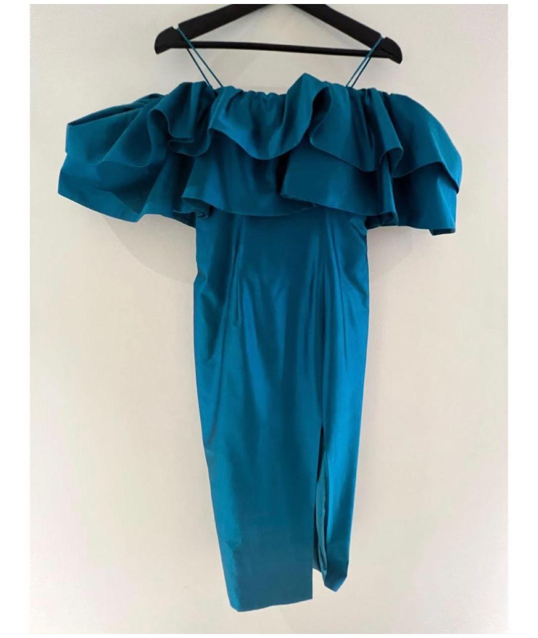 RASARIO Синее шелковое вечернее платье, фото 4