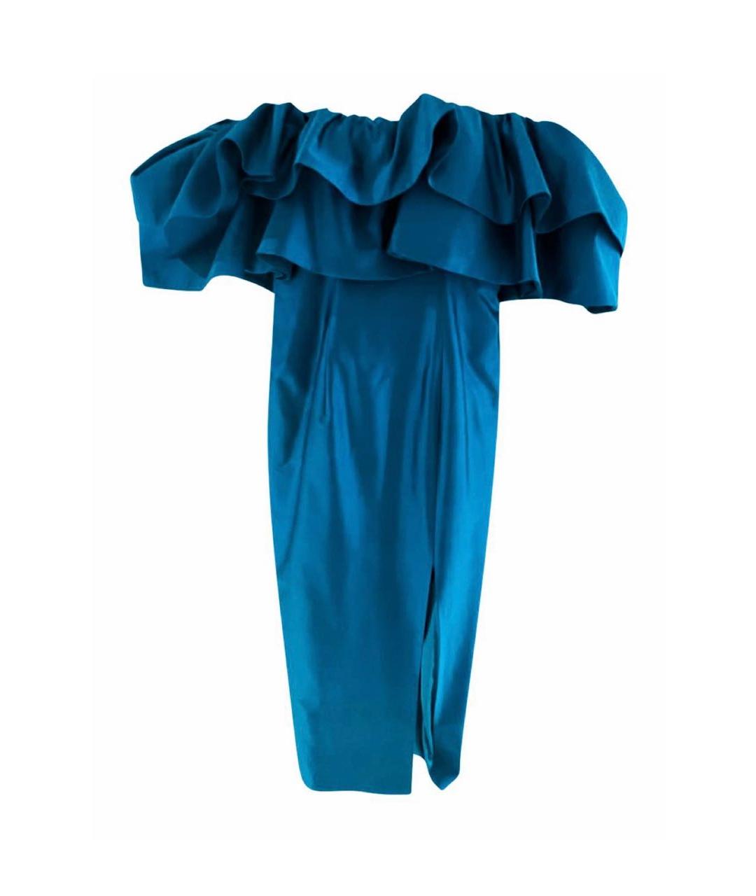 RASARIO Синее шелковое вечернее платье, фото 1