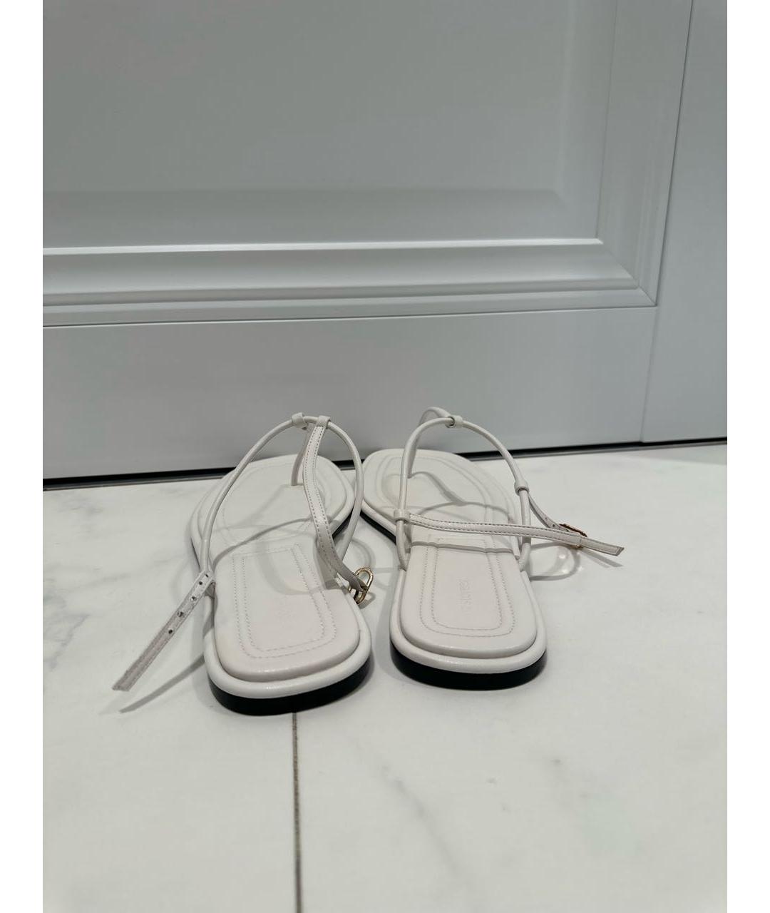 12 STOREEZ Белые кожаные сандалии, фото 4