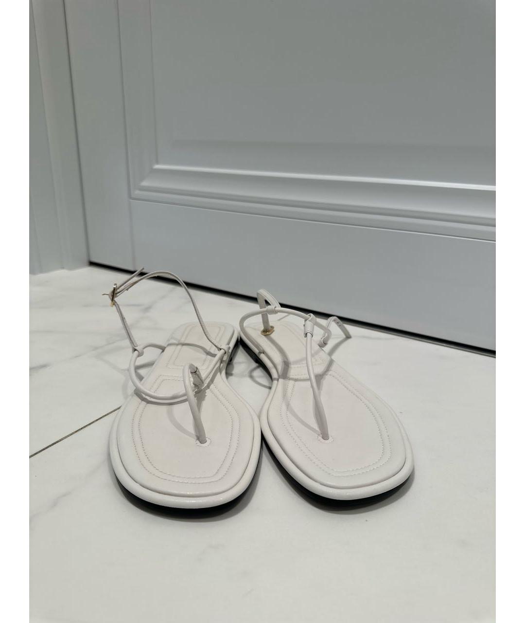 12 STOREEZ Белые кожаные сандалии, фото 2