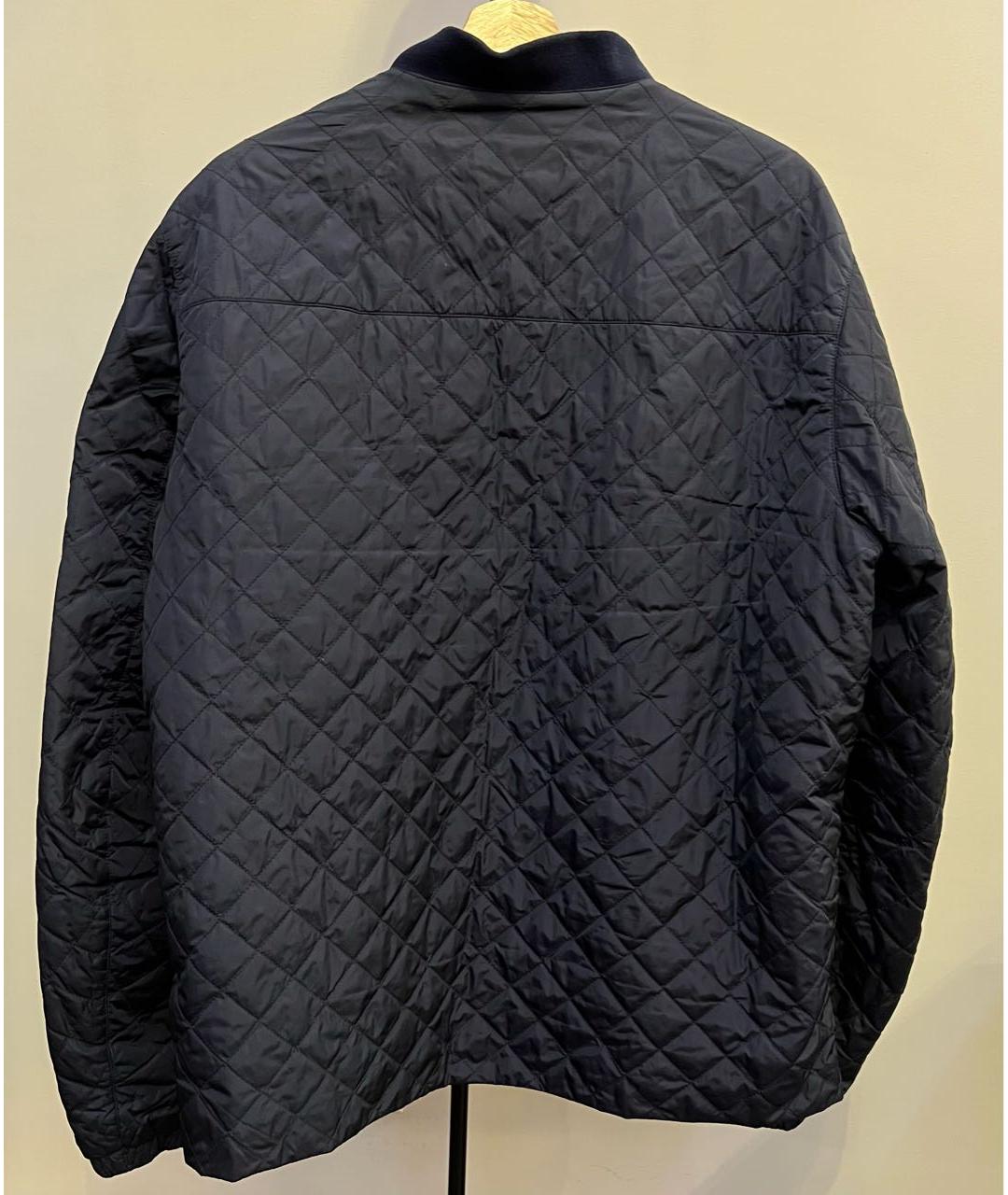PRADA Темно-синяя полиэстеровая куртка, фото 2