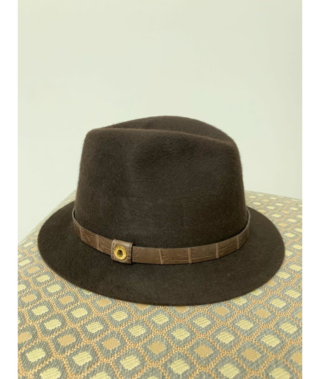 LORO PIANA Коричневая шерстяная шляпа, фото 4