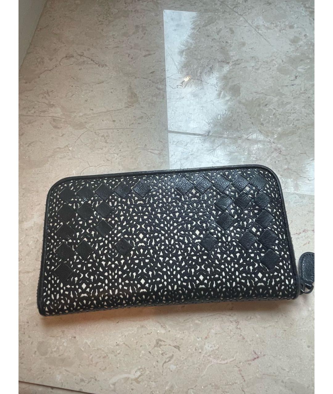 BOTTEGA VENETA Черный кожаный кошелек, фото 6